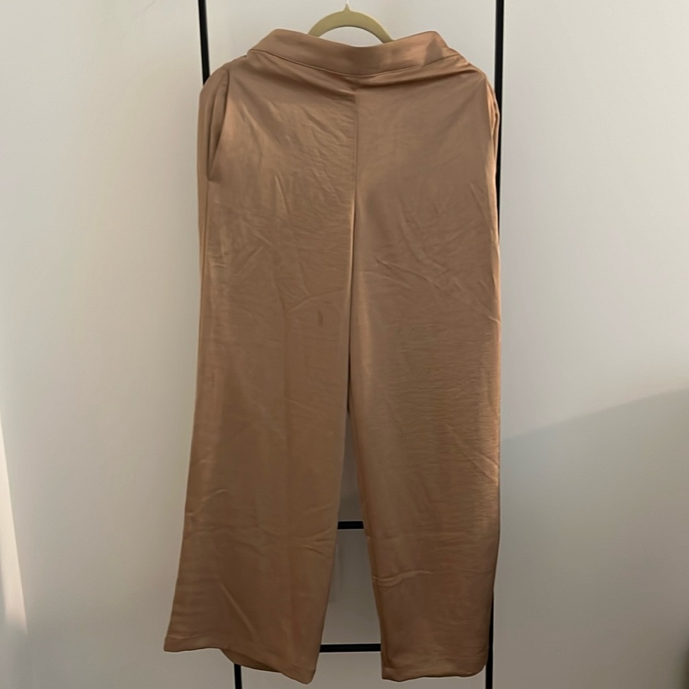 House of Harlow Satin Wide Leg Pants
